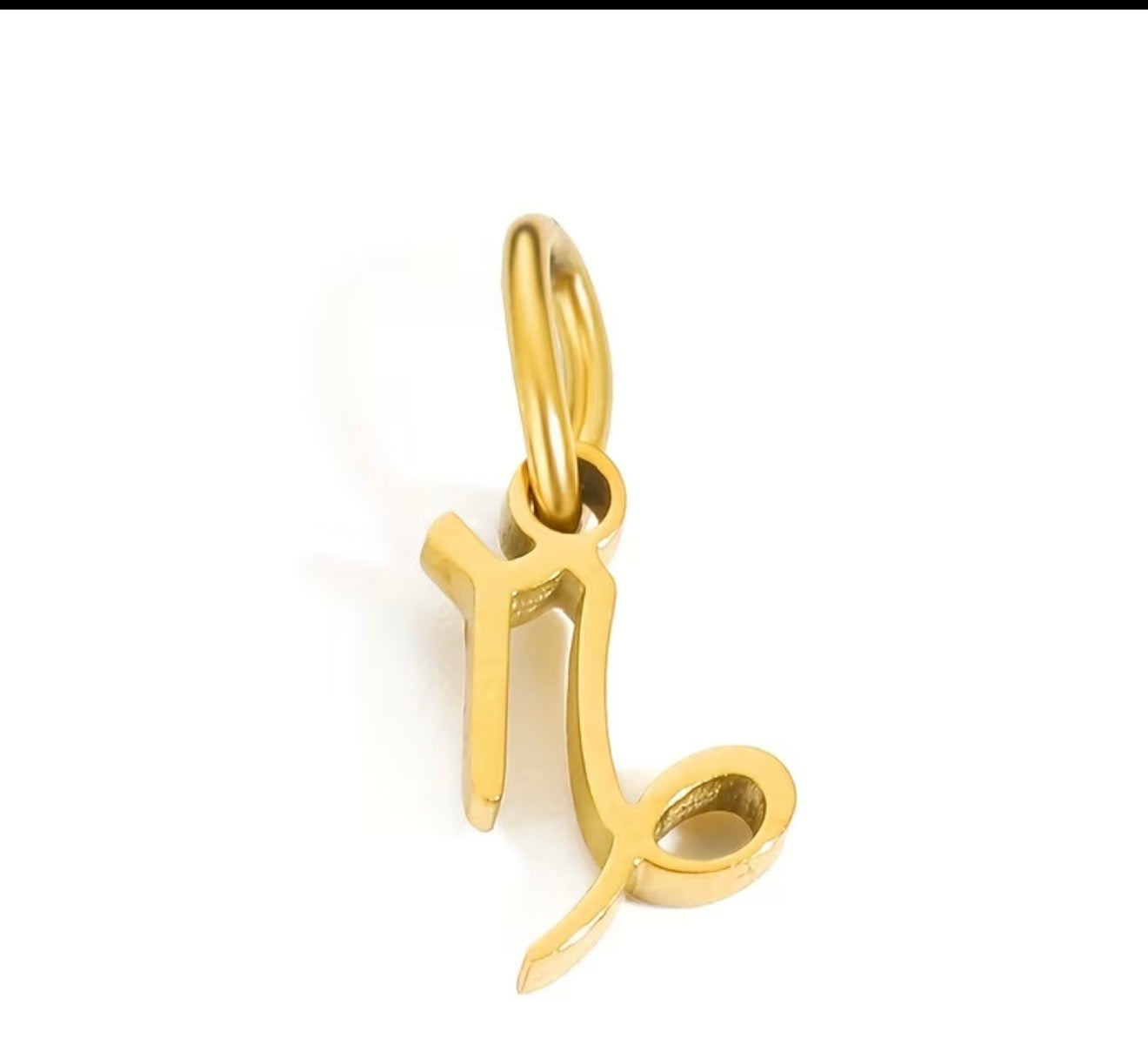 Goldene Charm-Kette mit Sternzeichen & Initiale, „ME“ Halskette