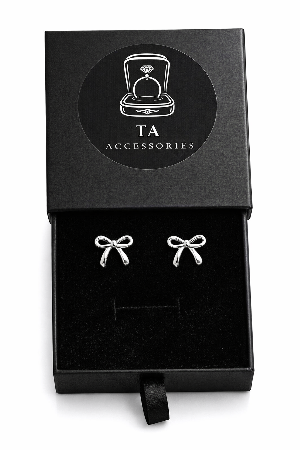 Schleifen-Ohrringe – Elegante Minimalistische Ohrstecker