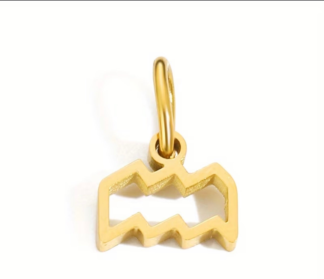 Goldene Charm-Kette mit Sternzeichen & Initiale, „ME“ Halskette