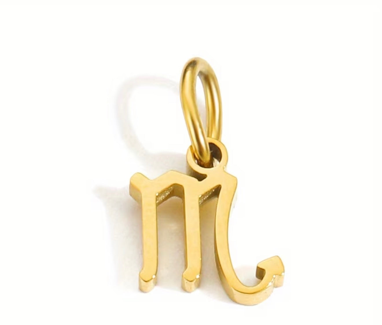 Goldene Charm-Kette mit Sternzeichen & Initiale, „ME“ Halskette