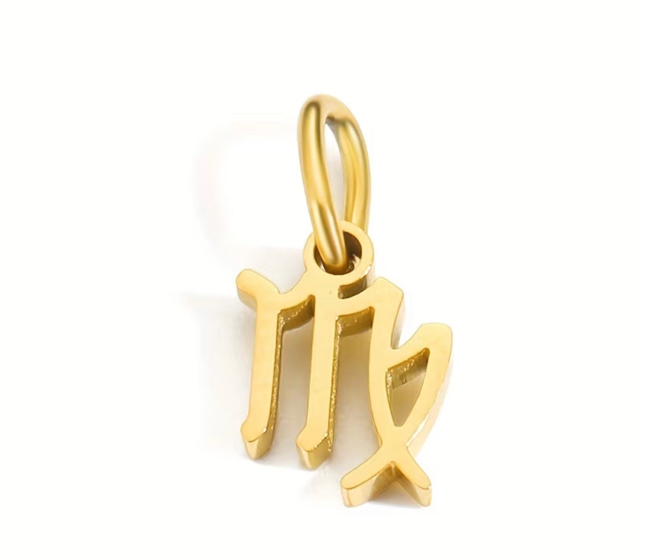 Goldene Charm-Kette mit Sternzeichen & Initiale, „ME“ Halskette