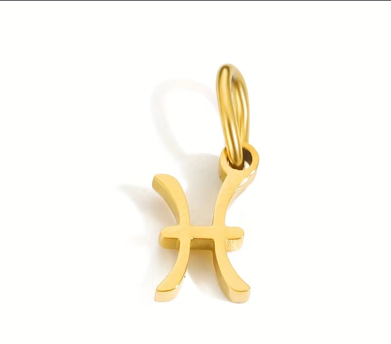 Goldene Charm-Kette mit Sternzeichen & Initiale, „ME“ Halskette